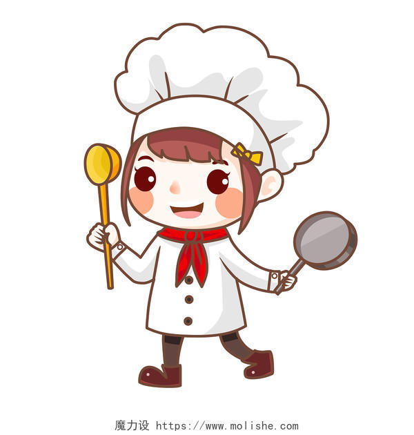 卡通Q版厨师原创素材
